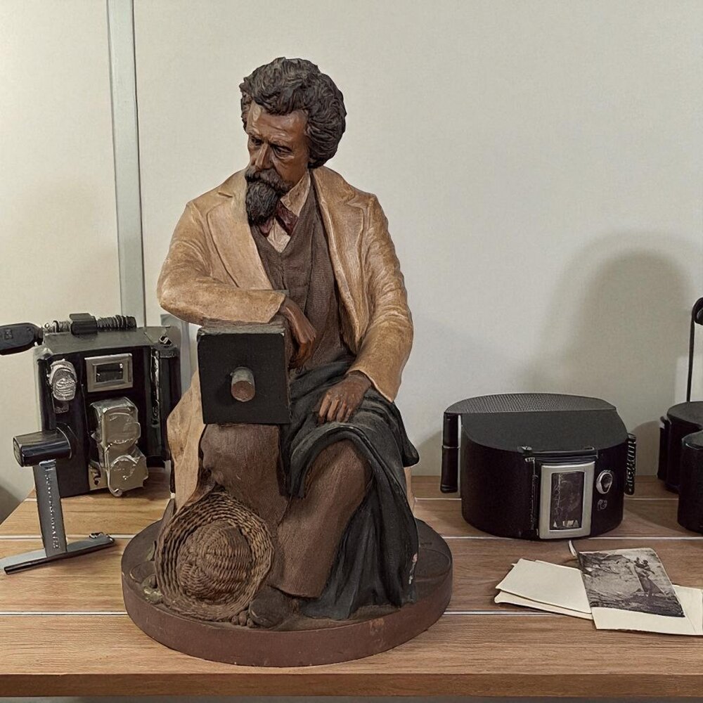1992 MATTHEW BRADY CIVIL WAR PHOTOGRAPHER SCULPTURE SIGNED Tom Clark